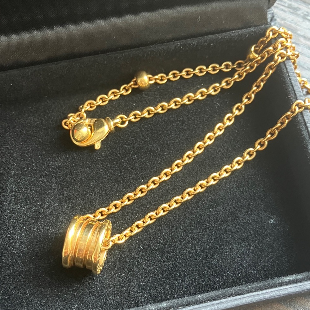 Rare VTG BVLGARI b.zero Bulgari 18kt Yellow Gold Link Cable Chain Necklace